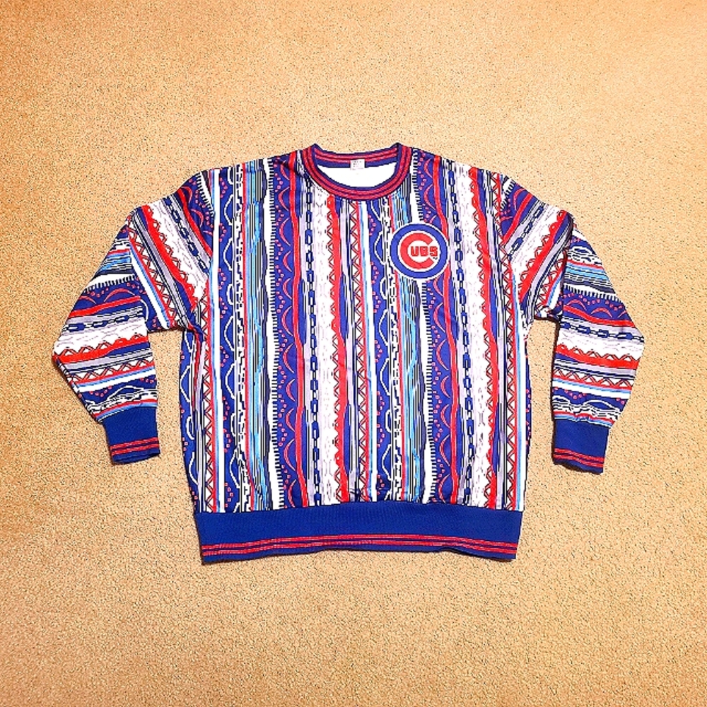 Pat Hughes Sweater Shirt - Chicago Cubs, Size XL